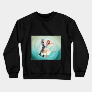 Dancing fairy and elf -  with background Crewneck Sweatshirt